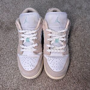 Nike Kids White and Tan Sneakers